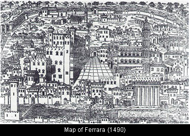 Pianta di Ferrara - 1490